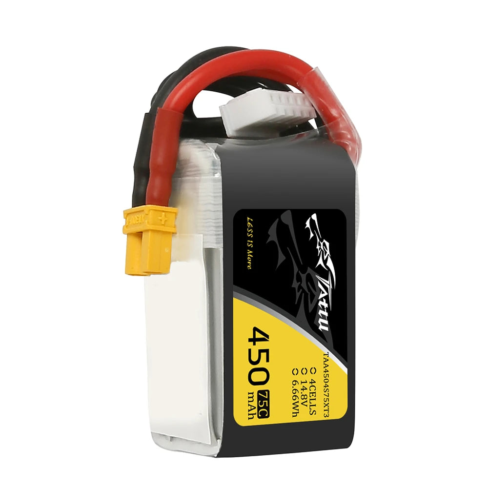 Tattu 450mAh 4S 75C 14.8V Lipo Battery | XT30 Plug | FPV Classic