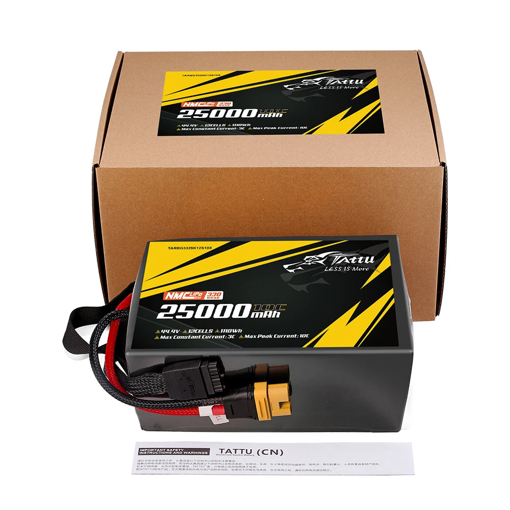 Tattu 25000mAh 12S 10C 44.4V Lipo Battery | AS150U-F Plug | Semi-solid