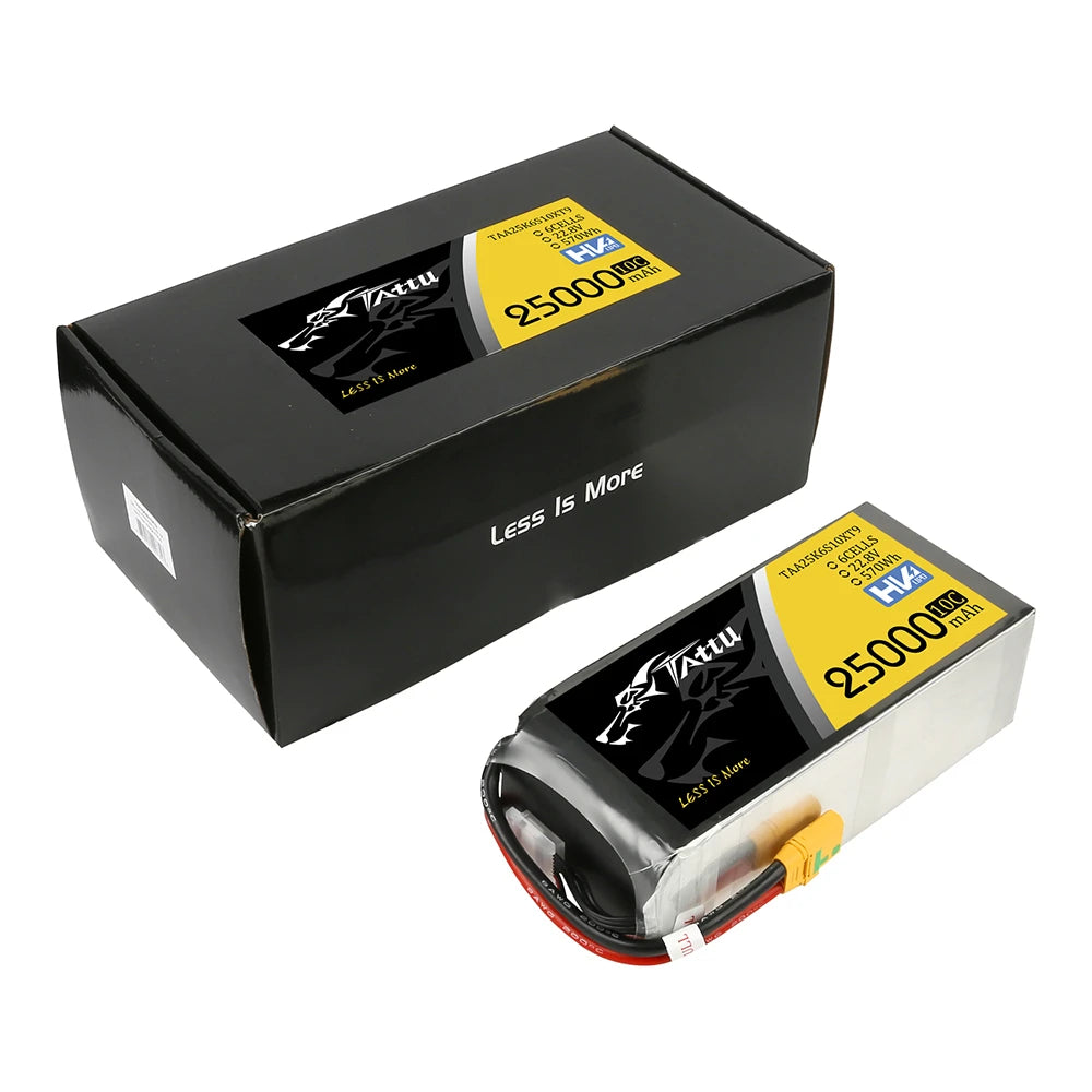 Tattu 25000mAh 6S 10C 22.8V(HV) Lipo Battery | XT90-S Plug | UAV Classic