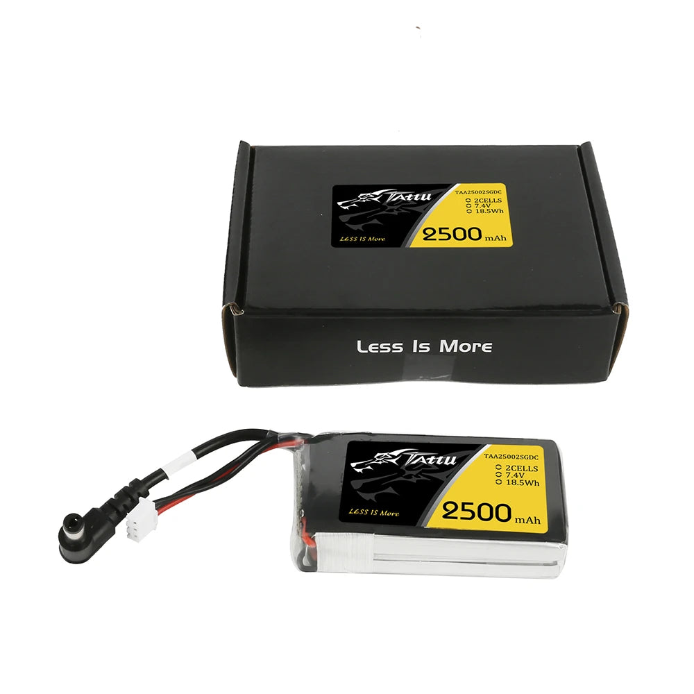Tattu 2500mAh 2S 7.4V Lipo Battery | DC 5.5mm Plug | TX&RX