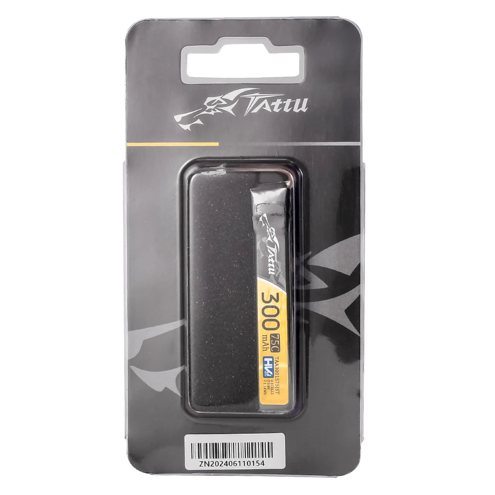 Tattu 300mAh 1S 75C 3.8V(HV) Lipo Battery | JST-PHR Plug | FPV Classic