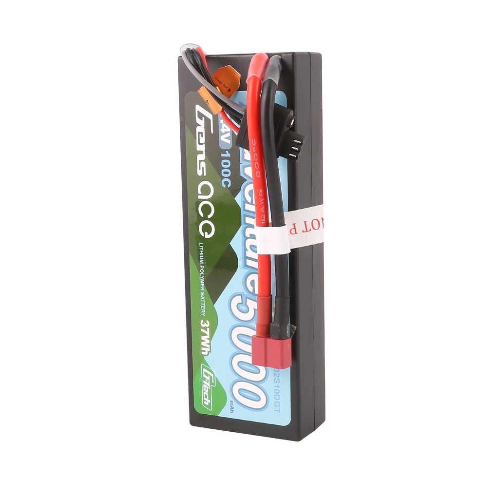 Gens ace 5000mAh 2S 100C 7.4V Lipo Battery | Deans Plug | Adventure