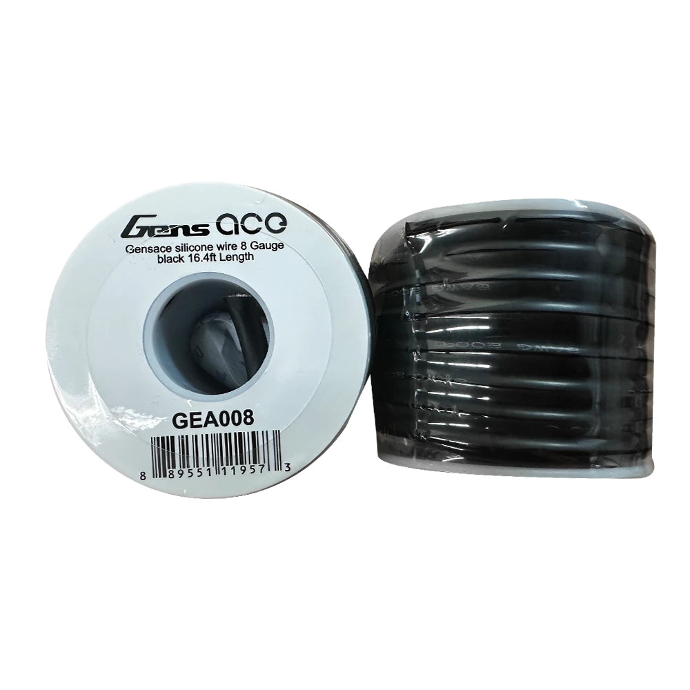 Gens ace Silicone Wire | 8 Gauge | Black | 16.4ft