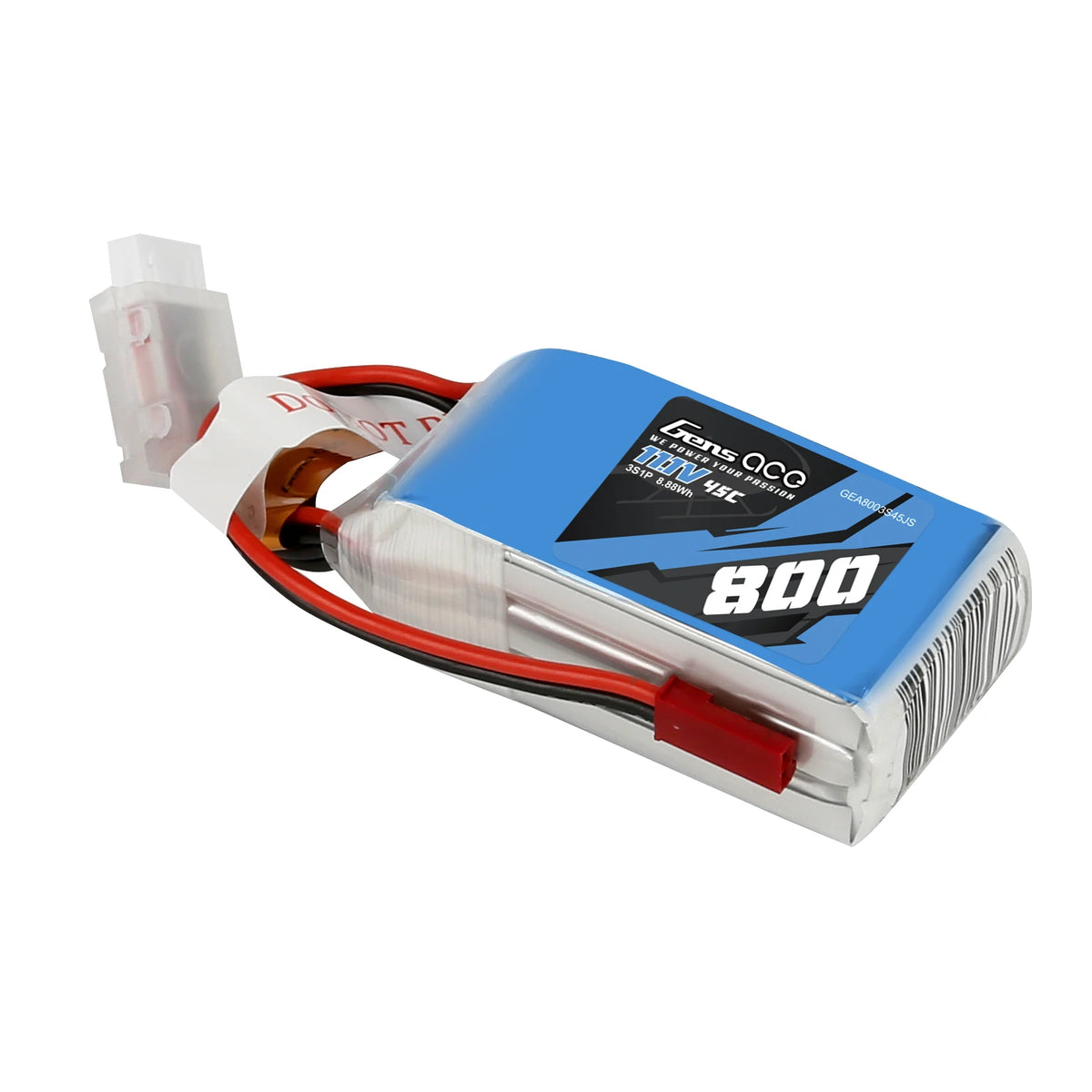Gens ace 800mAh 3S 45C 11.1V Lipo Battery | JST-SYP Plug | Air Classic (Non-G-Tech)