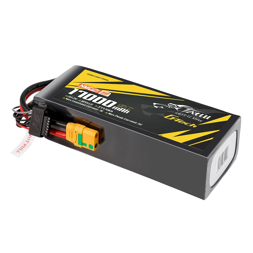 Tattu 17000mAh 6S 10C 22.2V Lipo Battery | XT90S-F Plug | Semi-solid