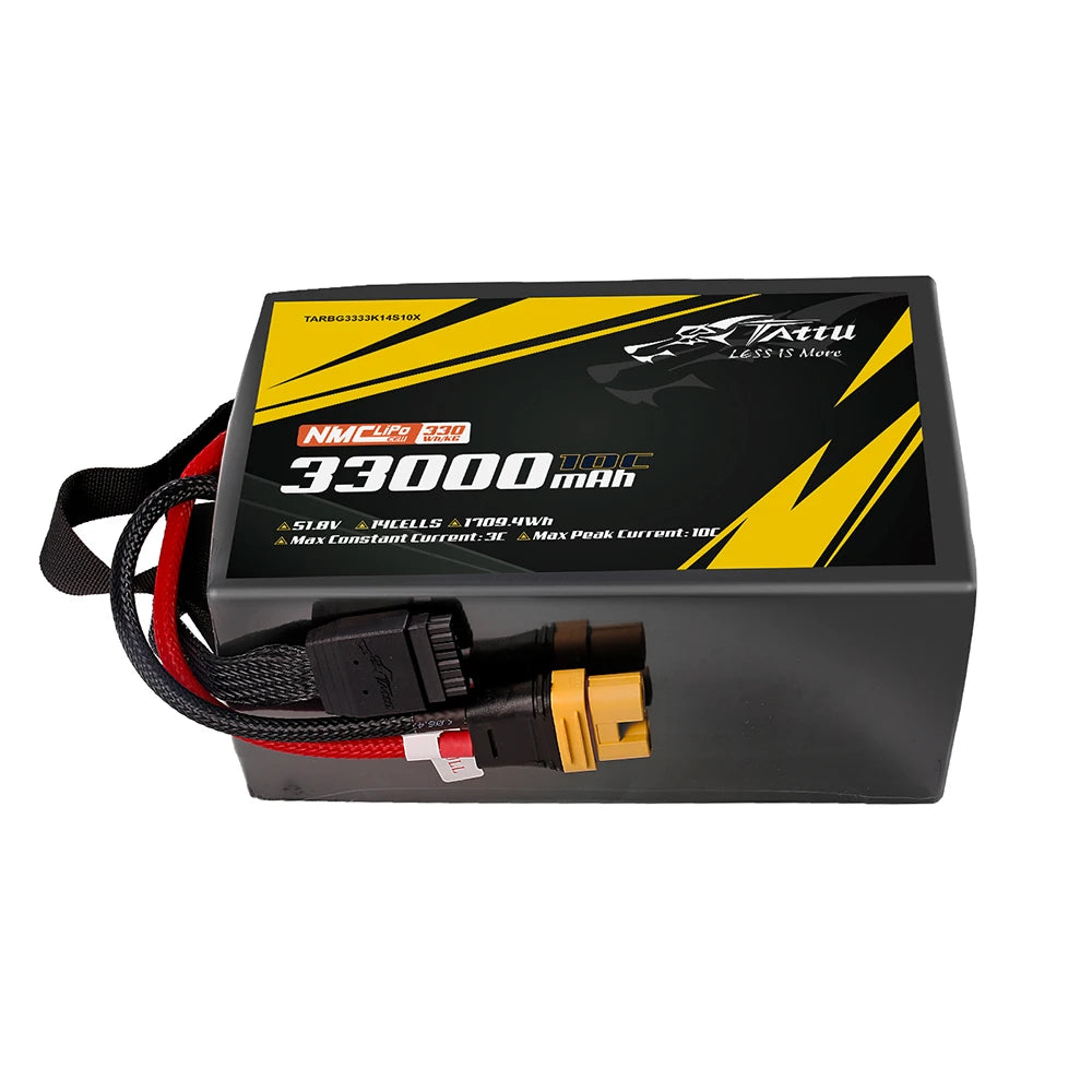 Tattu 33000mAh 14S 10C 51.8V Lipo Battery | AS150U-F Plug | Semi-solid (330Wh/kg)