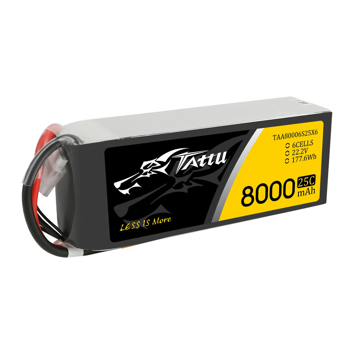 Tattu 8000mAh 6S 25C 22.2V Lipo Battery | XT60 Plug | UAV Classic