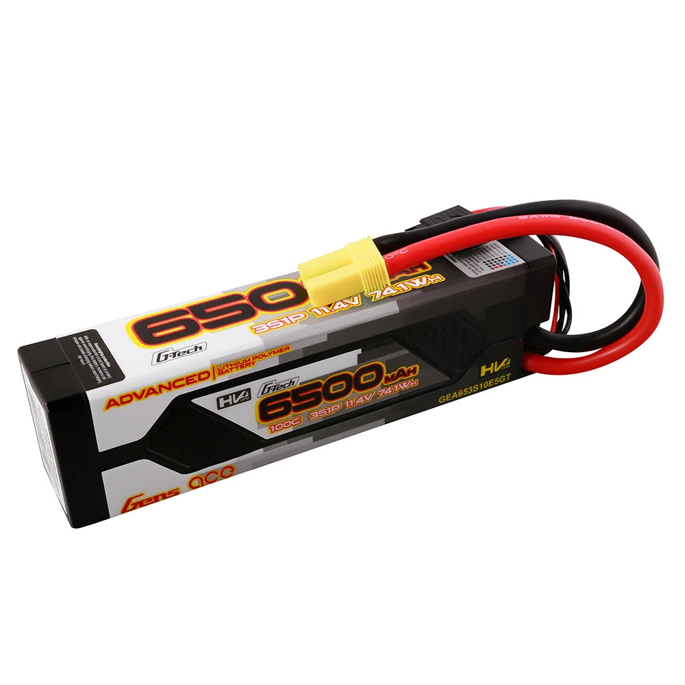 Gens ace 6500mAh 3S 100C 11.4V(HV) Lipo Battery | Hardcase | EC5 Plug | Advanced