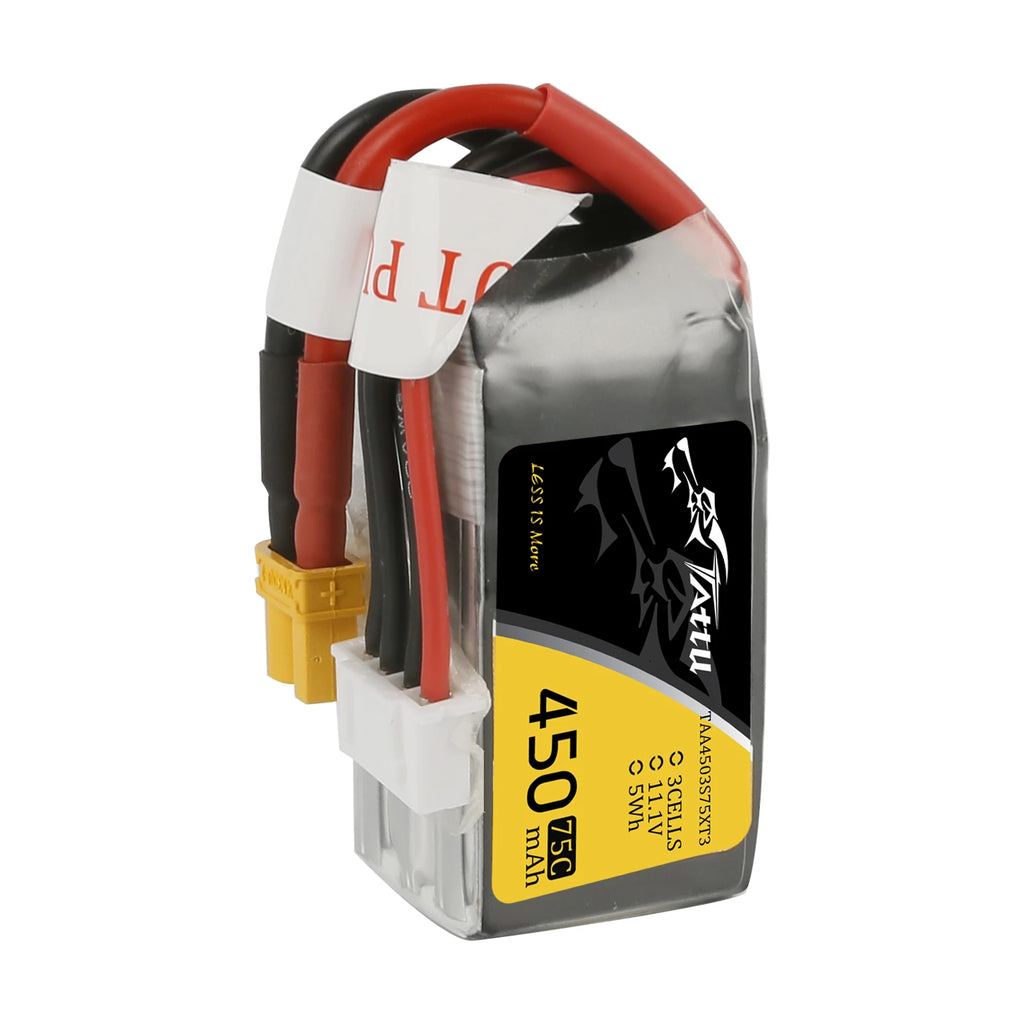 Tattu 450mAh 3S 75C 11.1V Lipo Battery | XT30 Plug | FPV Classic