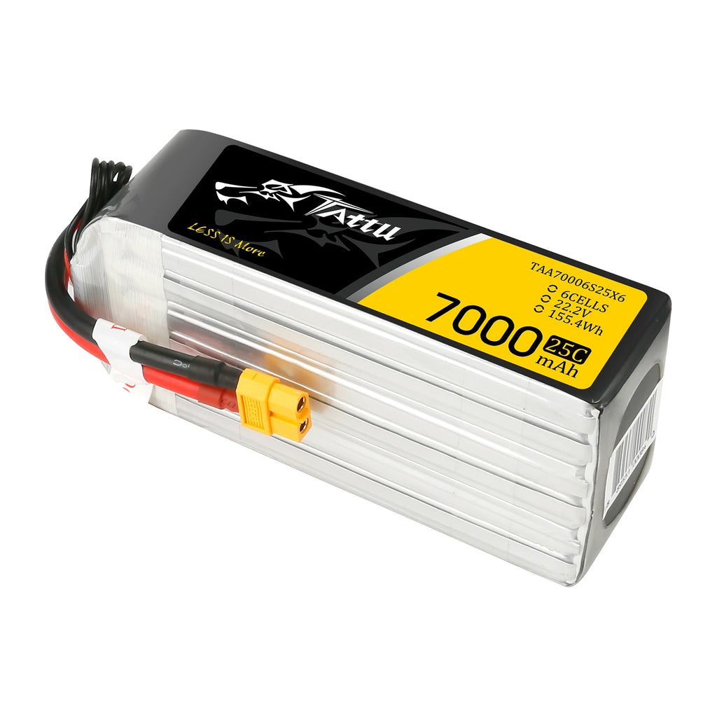Tattu 7000mAh 6S 25C 22.2V Lipo Battery | XT60 Plug | UAV Classic