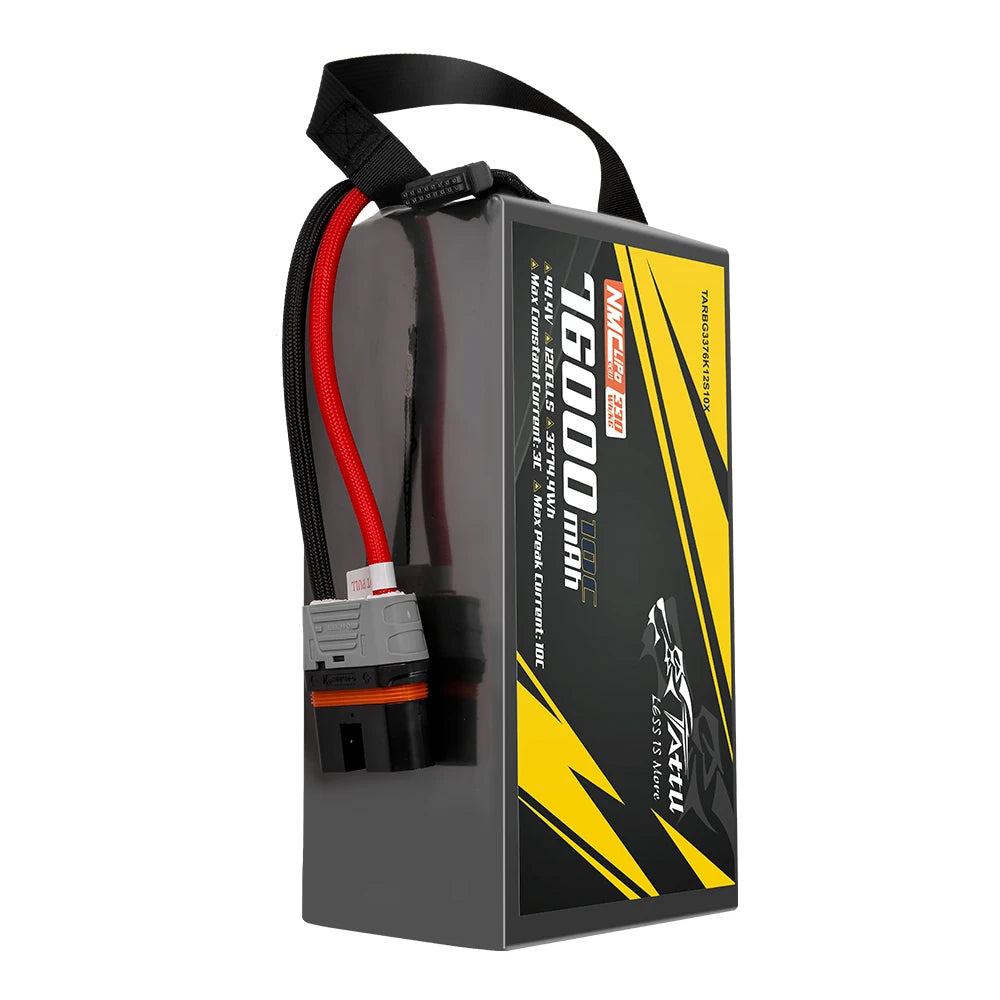 Tattu 76000mAh 12S 10C 44.4V Lipo Battery | QS12-S Plug | Semi-solid