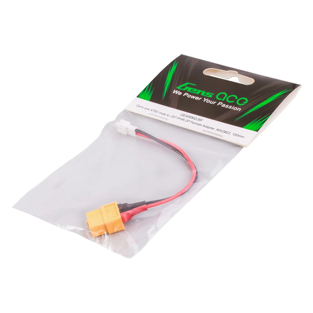 XT60 male to JST-PHR-2P Female Adapter, AWG#22, 100mm