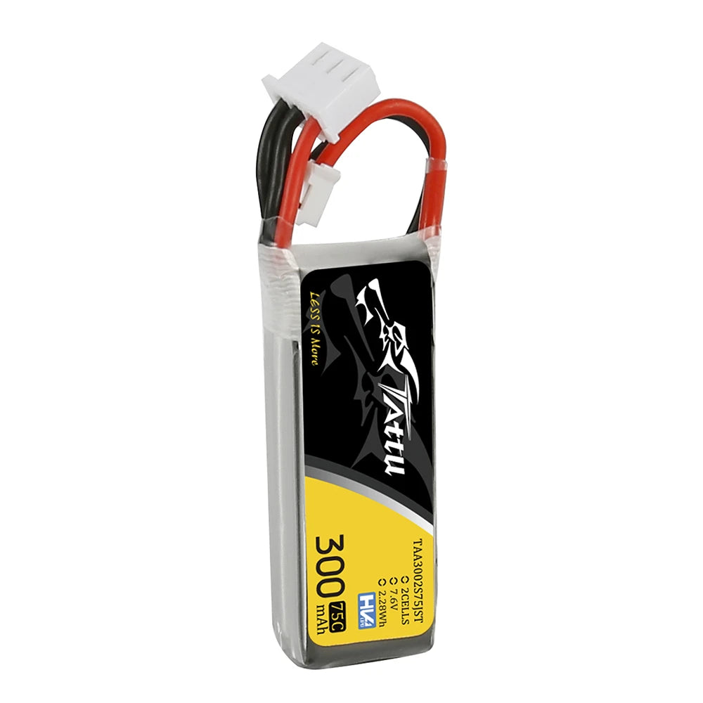 Tattu 300mAh 2S 75C 7.6V(HV) Lipo Battery | JST-PHR Plug | FPV Classic