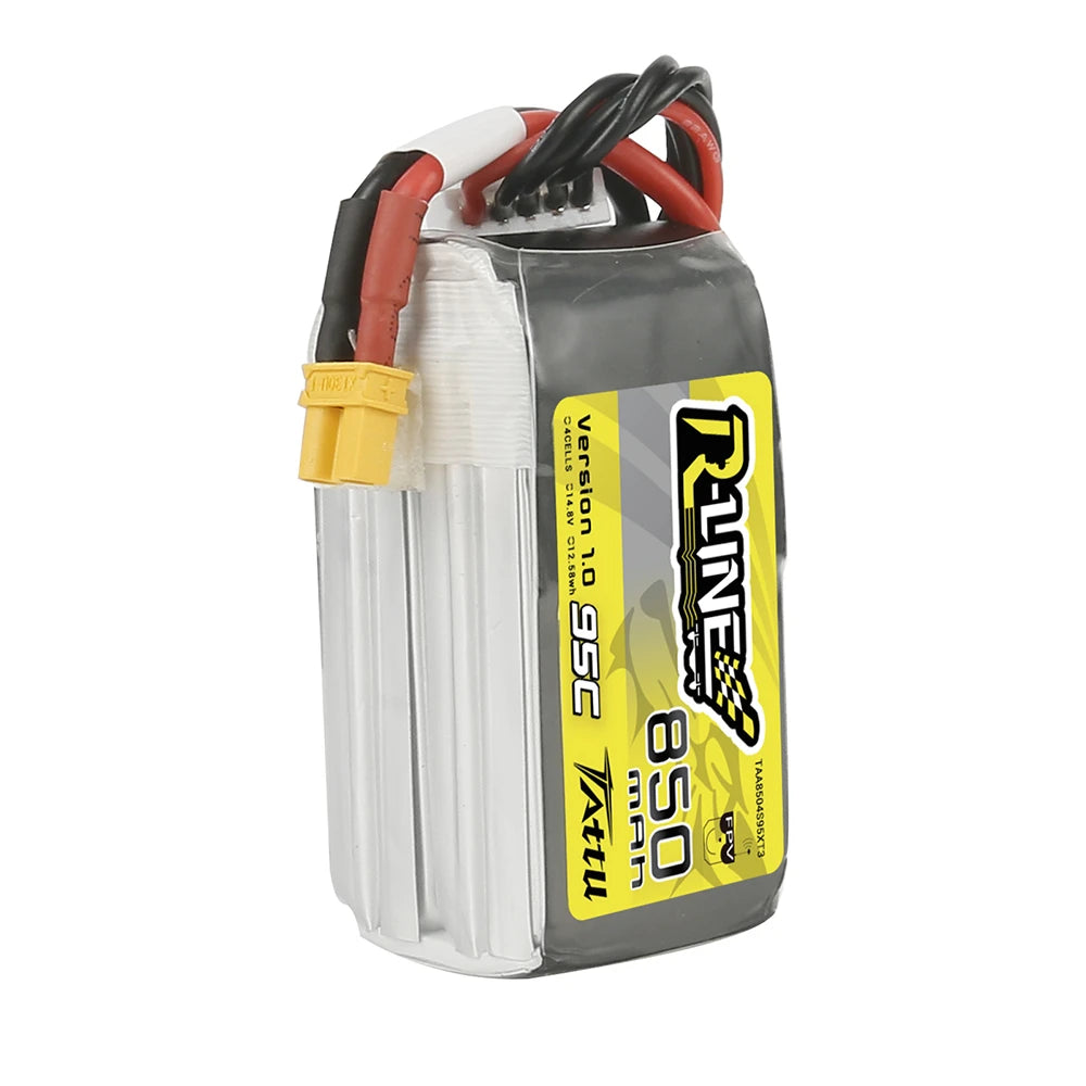 Tattu 850mAh 4S 95C 14.8V Lipo Battery | XT30 Plug | R-Line 1.0