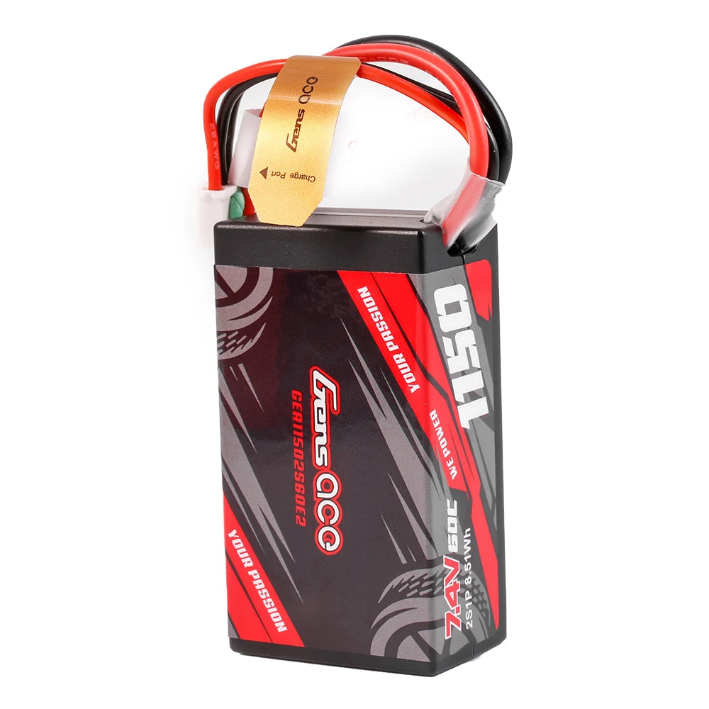 Gens ace 1150mAh 2S 60C 7.4V Lipo Battery | Hardcase | IEC2 Plug | Car Classic (Non-G-Tech)