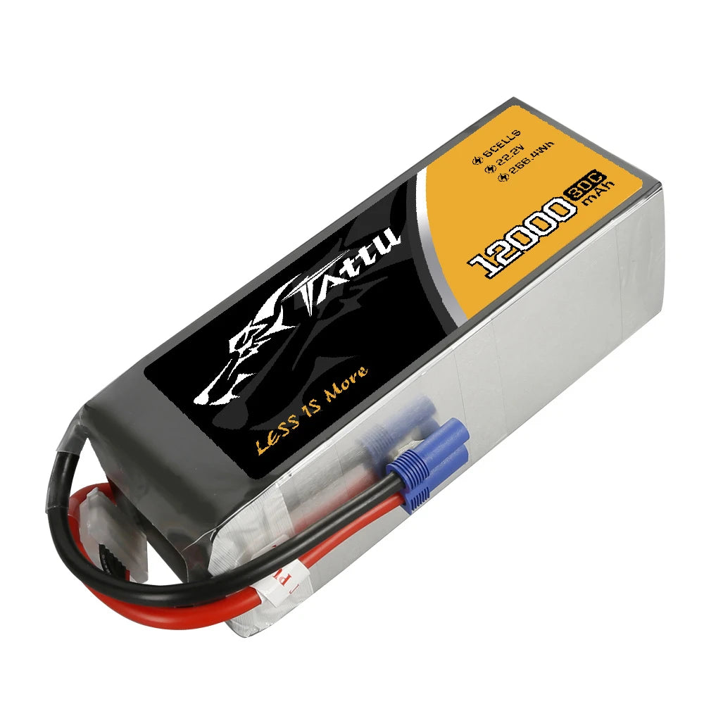 Tattu 12000mAh 6S 30C 22.2V Lipo Battery | EC5 Plug | UAV Classic