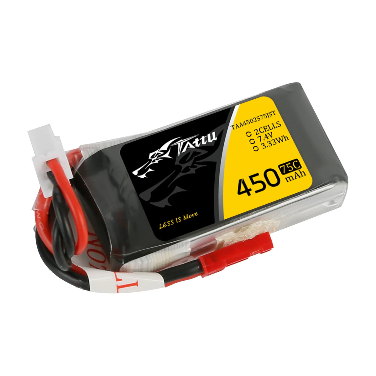Tattu 450mAh 2S 75C 7.4V Lipo Battery | JST-SYP Plug | FPV Classic