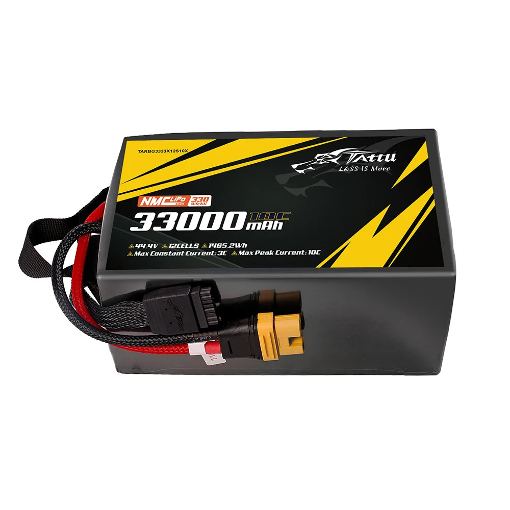 Tattu 33000mAh 12S 10C 44.4V Lipo Battery | AS150U-F Plug | Semi-solid (330Wh/kg)