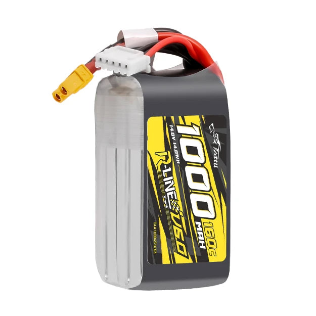 Tattu 1000mAh 4S 160C 14.8V Lipo Battery | XT30 Plug | R-Line 6.0