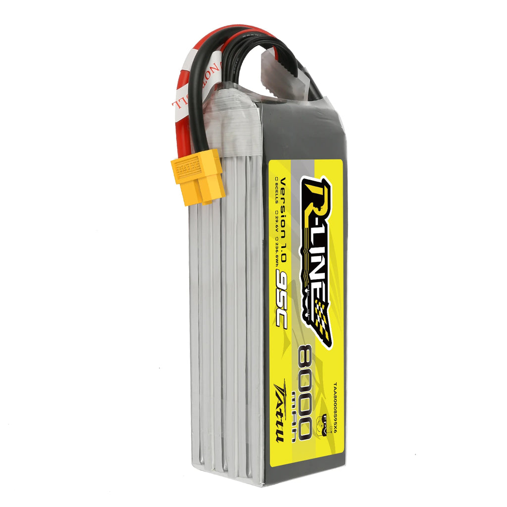 Tattu 8000mAh 8S 95C 29.6V Lipo Battery | XT60 Plug | R-Line 1.0