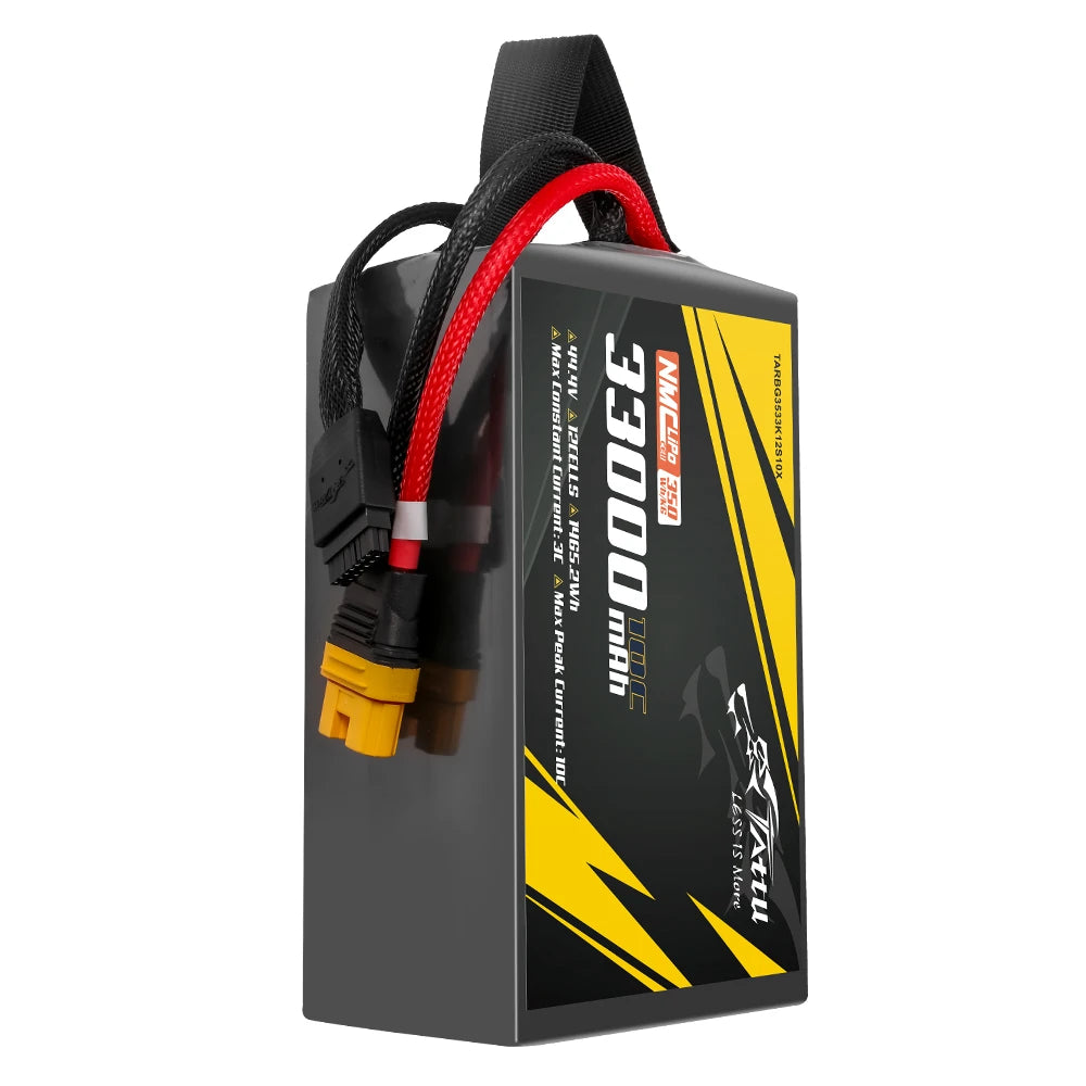 Tattu 33000mAh 12S 10C 44.4V Lipo Battery | AS150U-F Plug | Semi-solid (350Wh/kg)