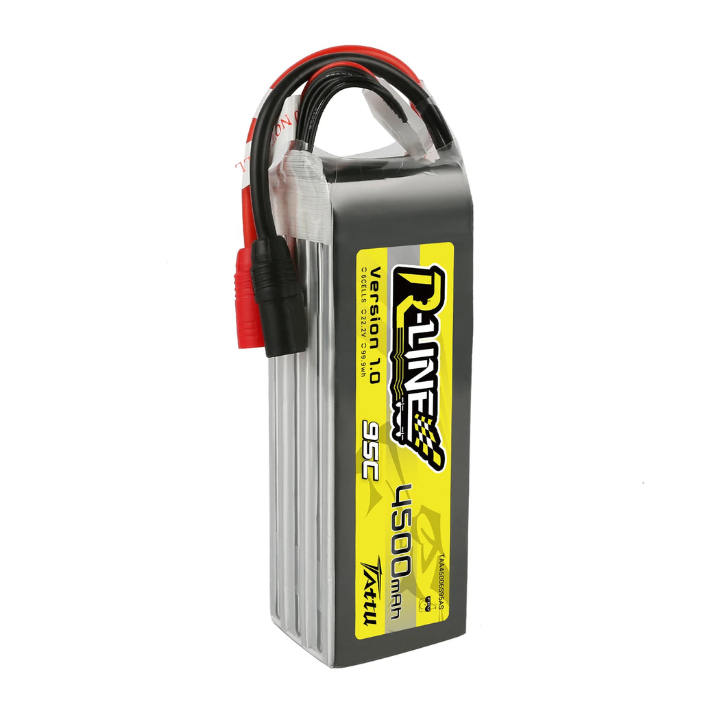 Tattu 4500mAh 6S 95C 22.2V Lipo Battery | AS150 Plug | R-Line 1.0