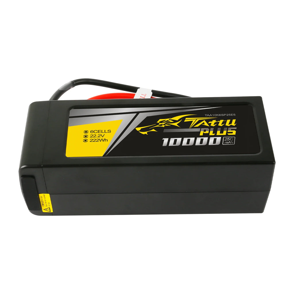 Tattu 10000mAh 6S 25C 22.2V Smart Lipo Battery | EC5 Plug | Tattu Plus (New Version)