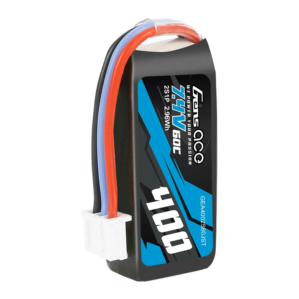 Gens ace 400mAh 2S 60C 7.4V Lipo Battery | JST-XHR Plug | Air Classic (Non-G-Tech)