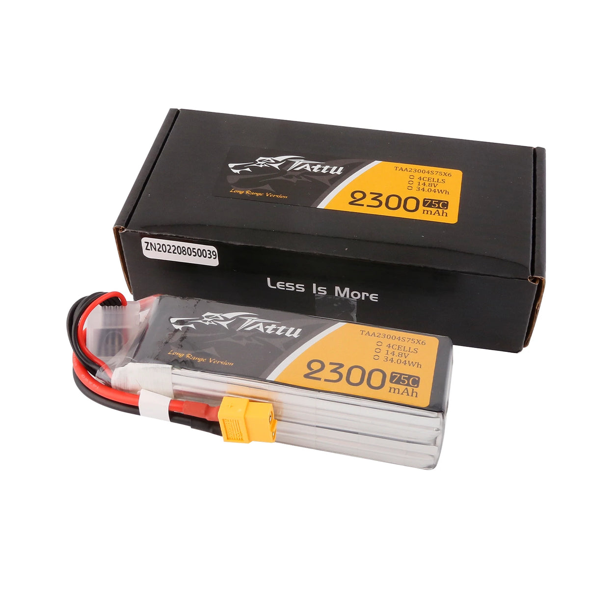 Tattu 2300mAh 4S 75C 14.8V Lipo Battery | XT60 Plug | UAV Classic