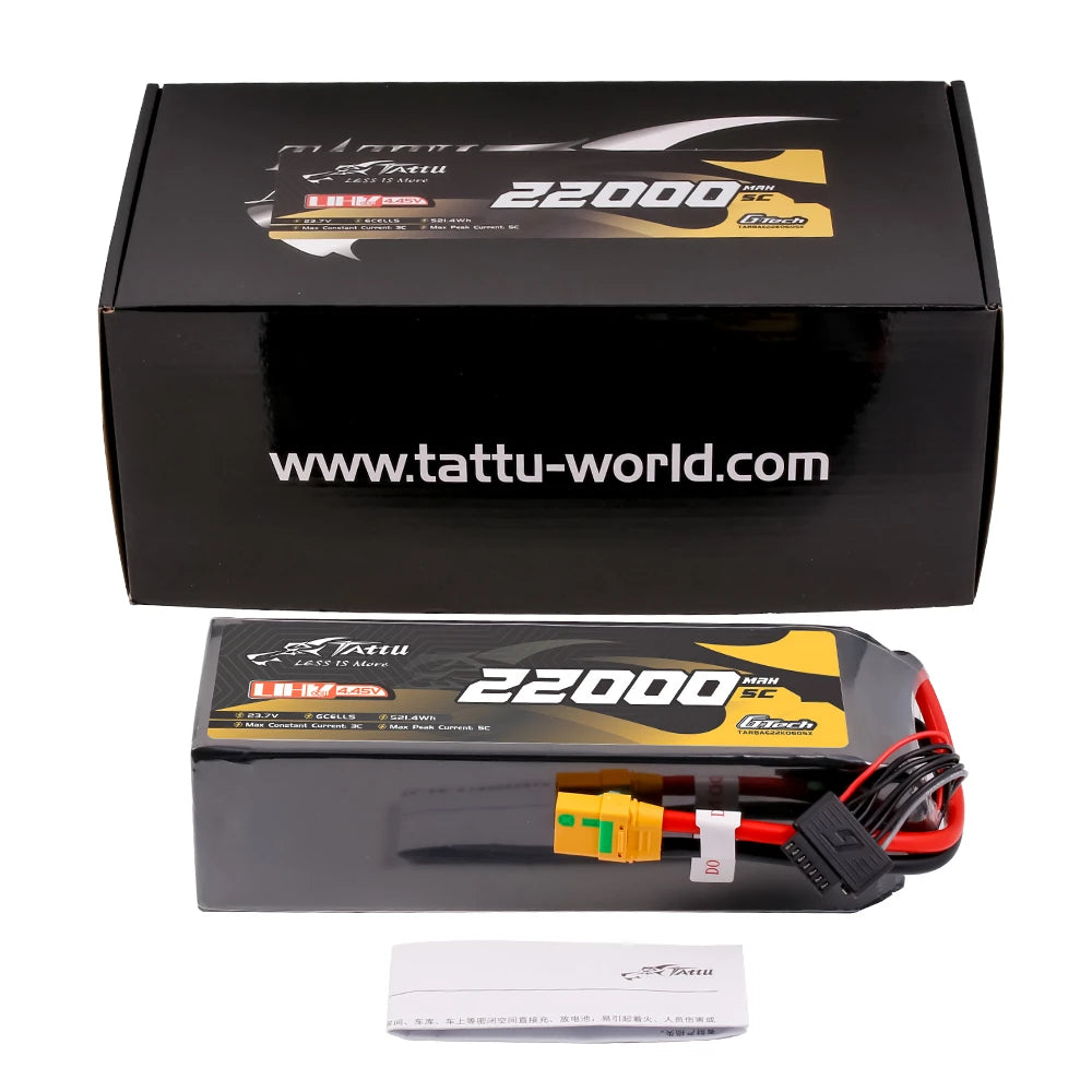 Tattu 22000mAh 6S 5C 23.7V(UHV) Lipo Battery | XT90S-F Plug | UAV Classic