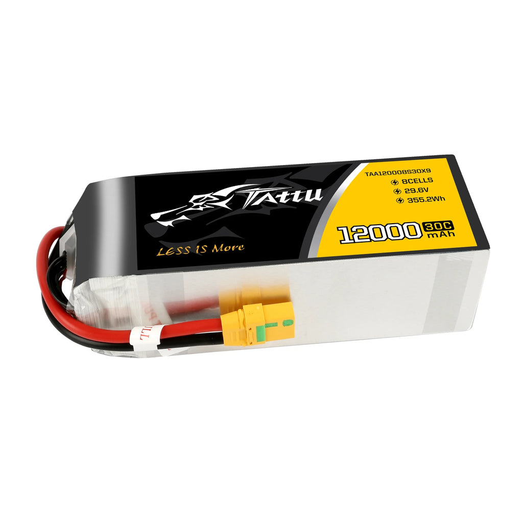 Tattu 12000mAh 8S 30C 29.6V Lipo Battery | XT90-S Plug | UAV Classic