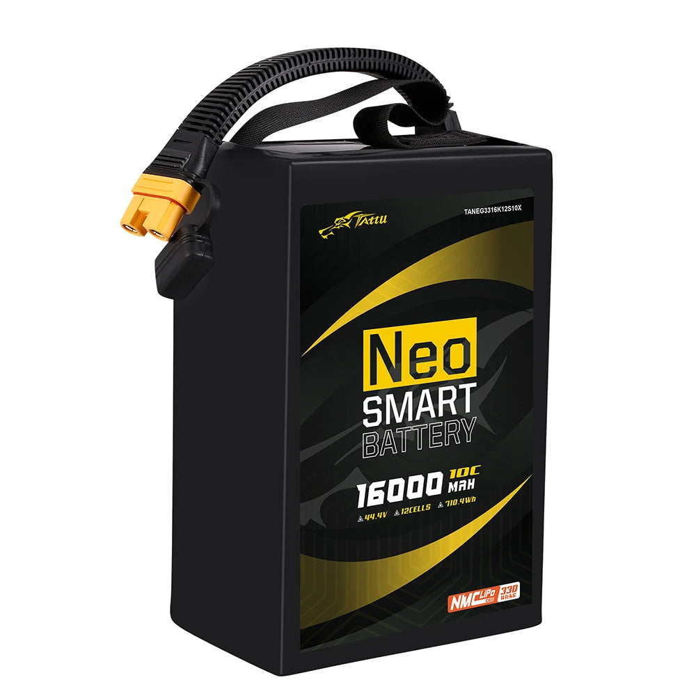 Tattu 16000mAh 12S 10C 44.4V Smart Lipo Battery | AS150U-F Plug | NEO Compact