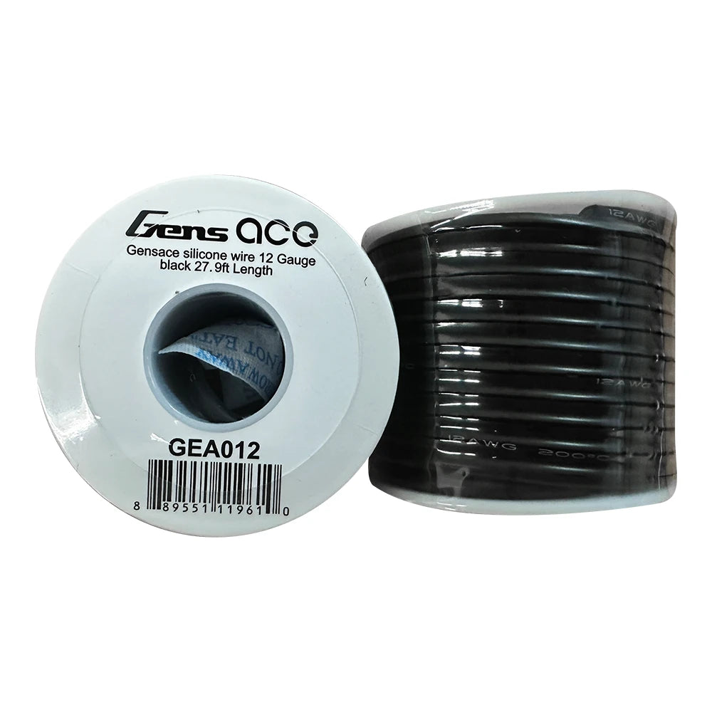Gens ace Silicone Wire | 12 Gauge | Black | 27.9ft