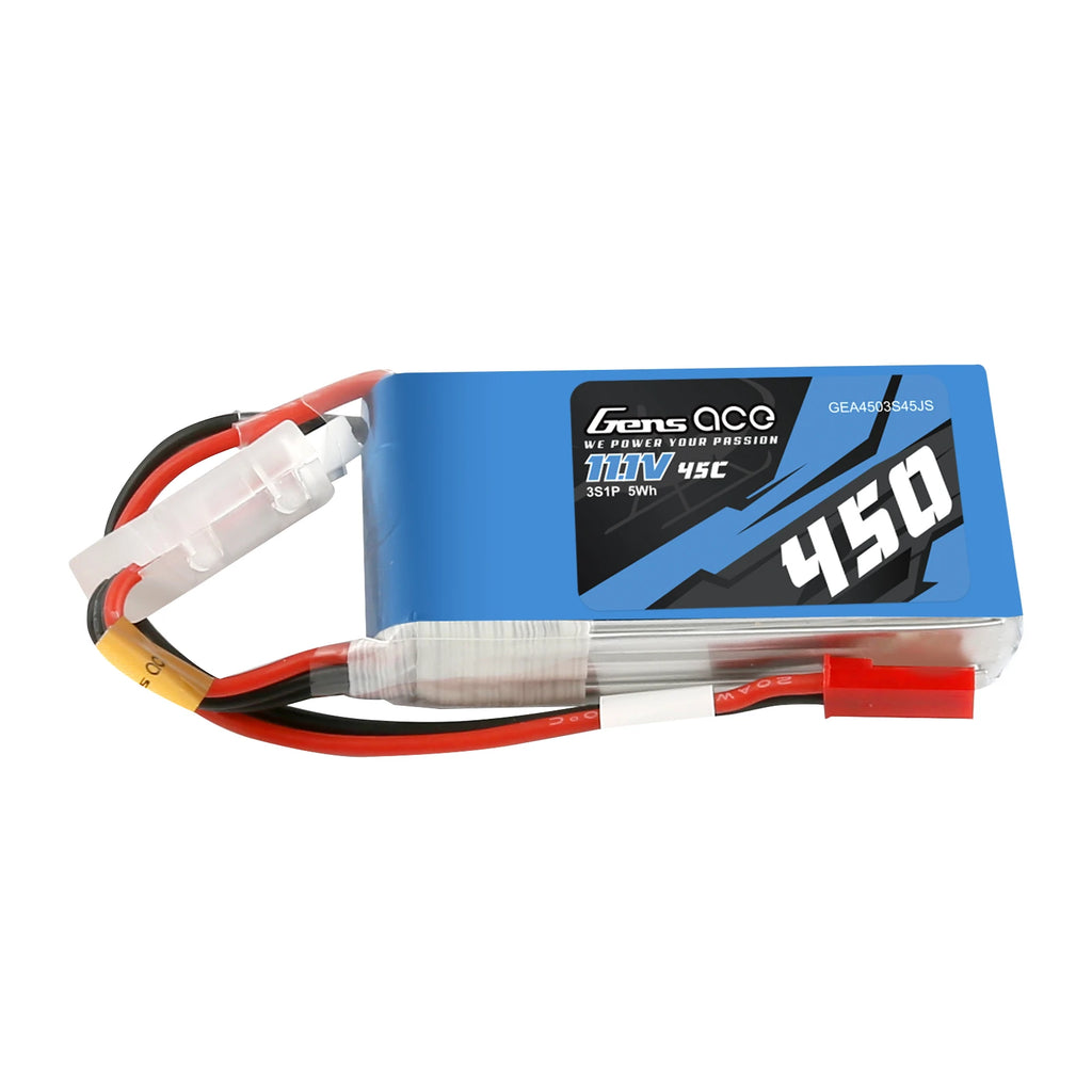 Gens ace 450mAh 3S 45C 11.1V Lipo Battery | JST-SYP Plug | Air Classic (Non-G-Tech)