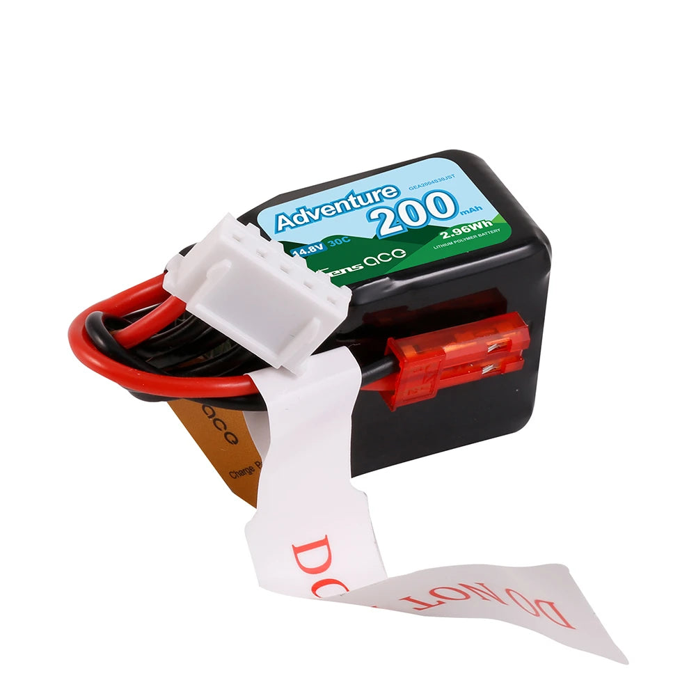 Gens ace 200mAh 4S 30C 14.8V Lipo Battery | JST Plug | Adventure (Non-G-Tech)