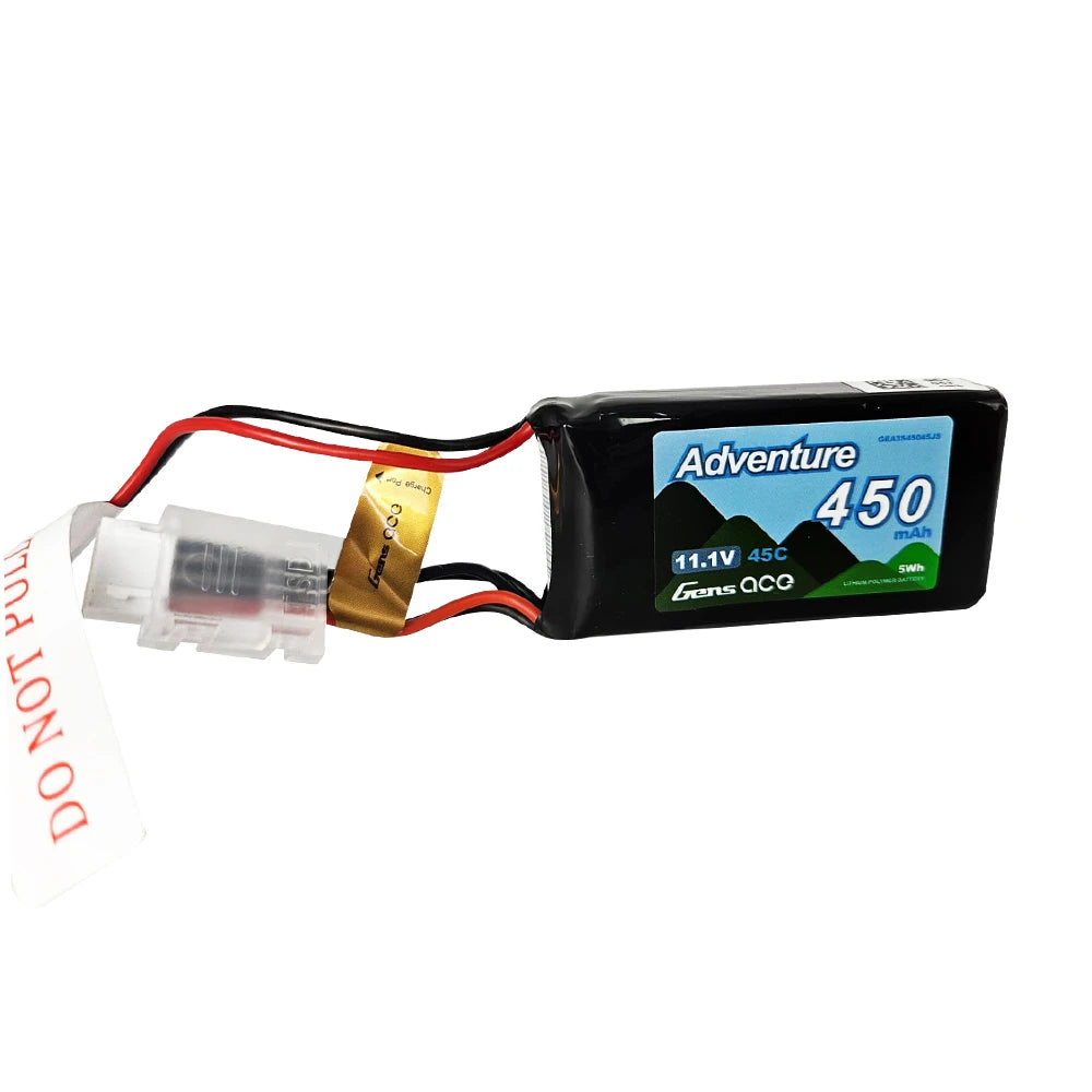 Gens ace 450mAh 3S 45C 11.1V Lipo Battery | JST-PHR Plug | Adventure (Non-G-Tech)
