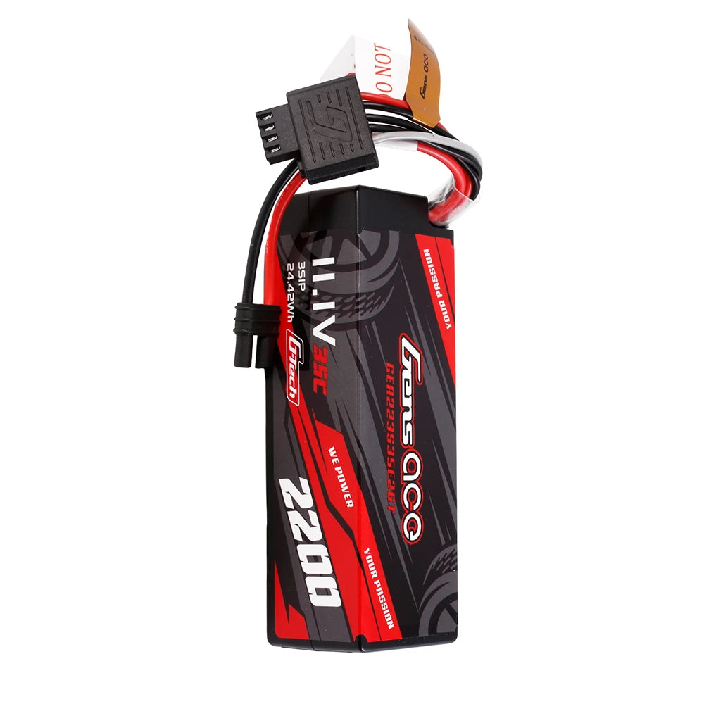 Gens ace 2200mAh 3S 35C 11.1V Lipo Battery | Hardcase | IEC2 Plug | Car Classic