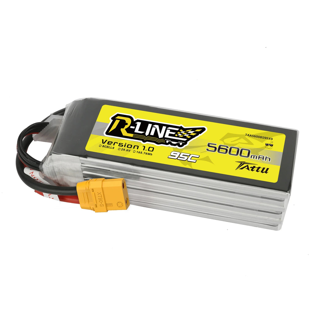 Tattu 5600mAh 8S 95C 29.6V Lipo Battery | XT90-S Plug | R-Line 1.0