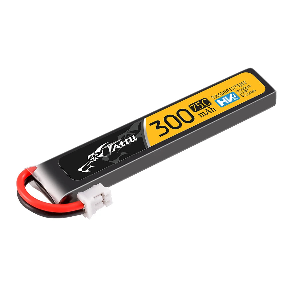 Tattu 300mAh 1S 75C 3.8V(HV) Lipo Battery | JST-PHR Plug | FPV Classic