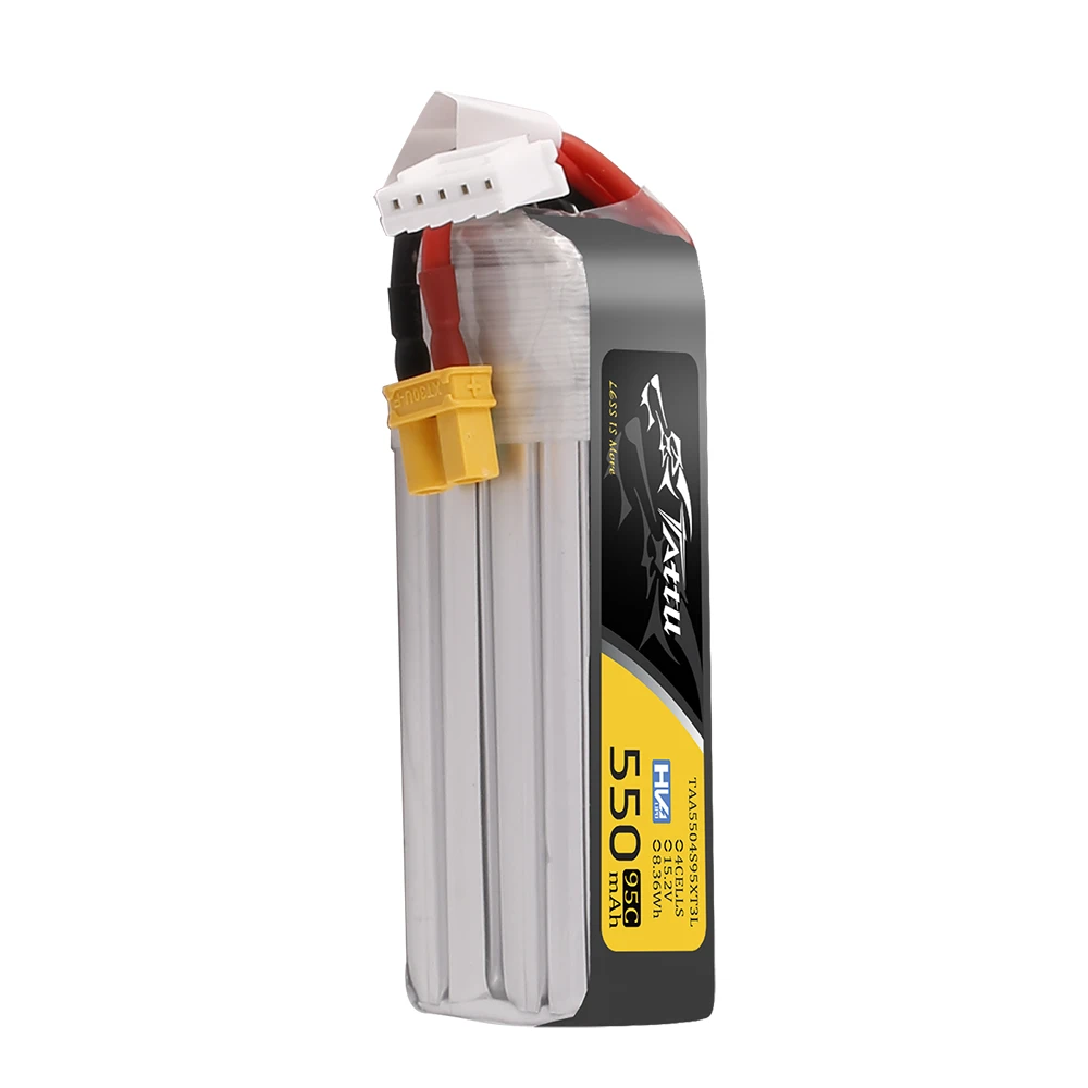 Tattu 550mAh 4S 95C 15.2V(HV) Long Lipo Battery | XT30 Plug | FPV Classic