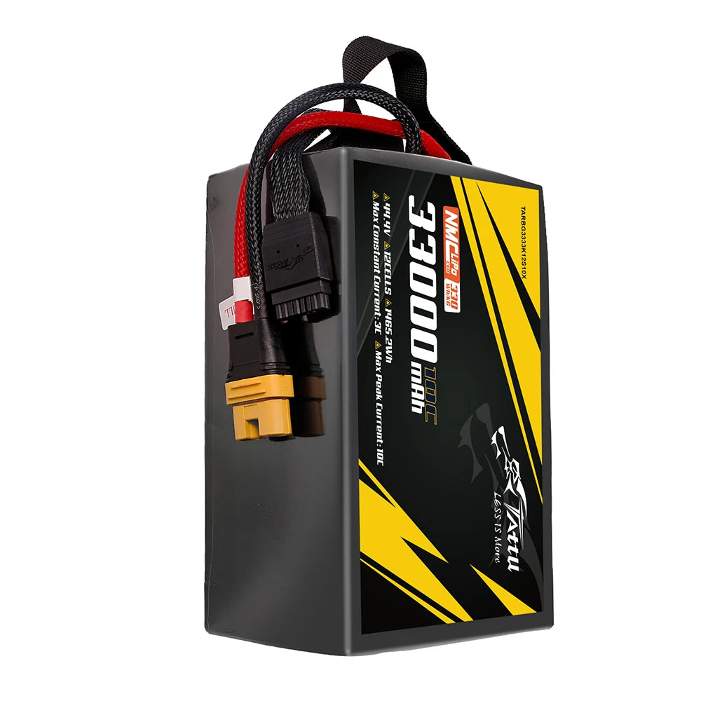 Tattu 33000mAh 12S 10C 44.4V Lipo Battery | AS150U-F Plug | Semi-solid (330Wh/kg)
