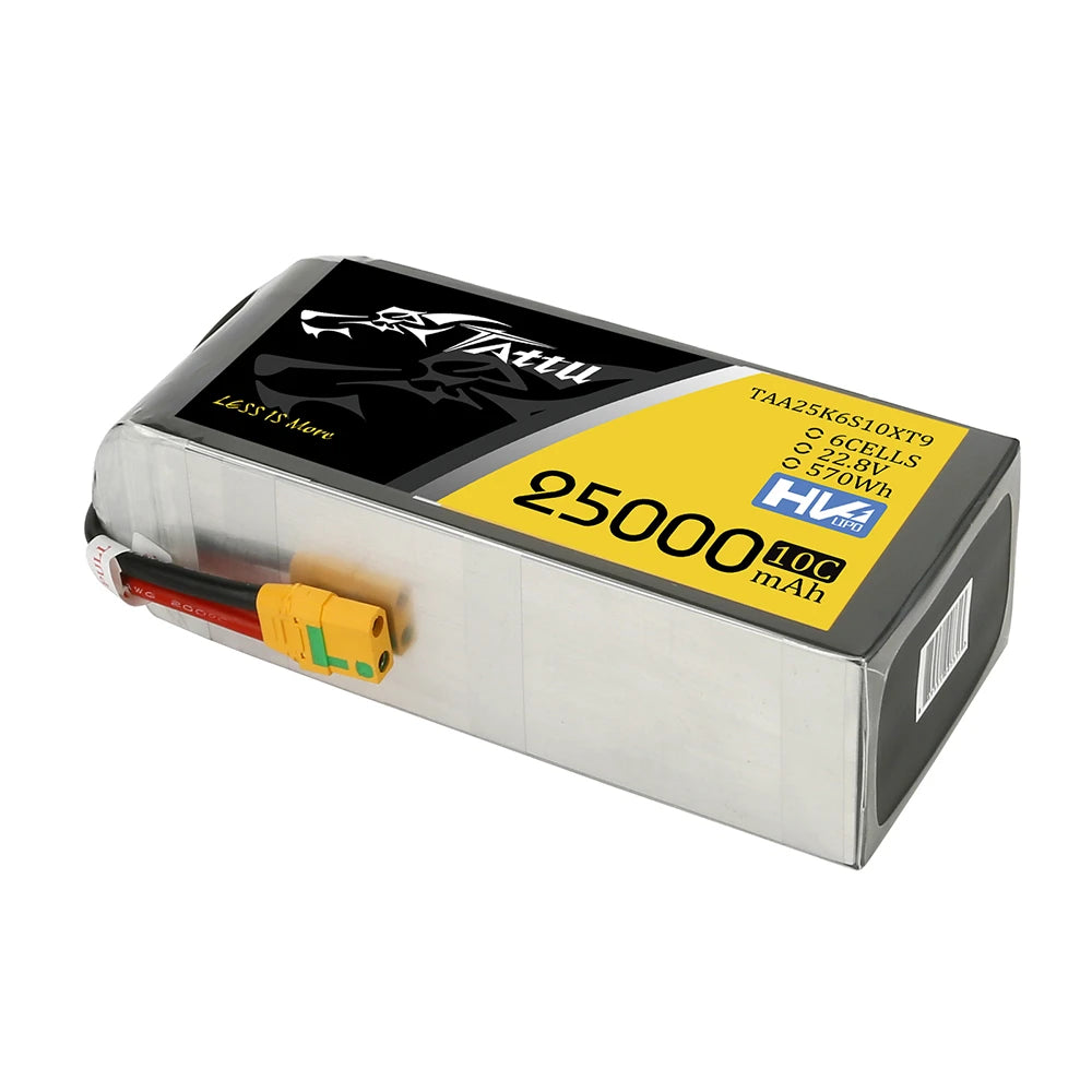 Tattu 25000mAh 6S 10C 22.8V(HV) Lipo Battery | XT90-S Plug | UAV Classic