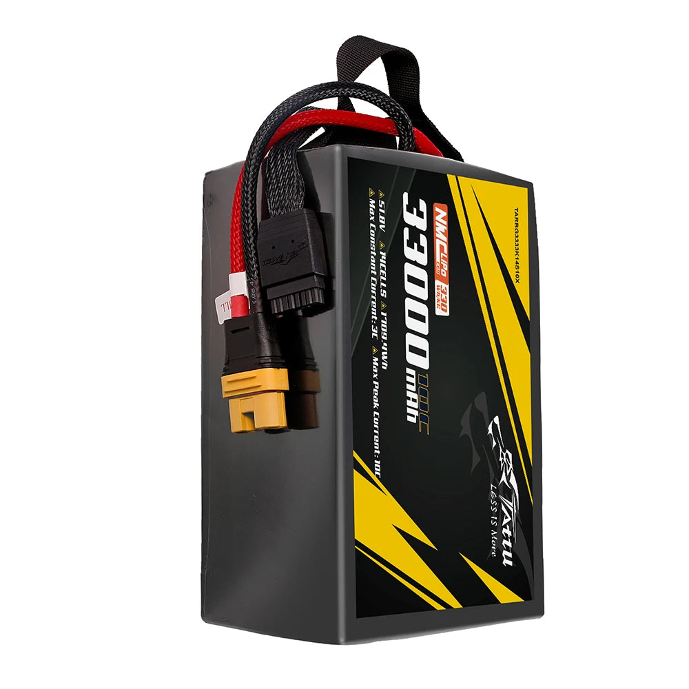 Tattu 33000mAh 14S 10C 51.8V Lipo Battery | AS150U-F Plug | Semi-solid (330Wh/kg)