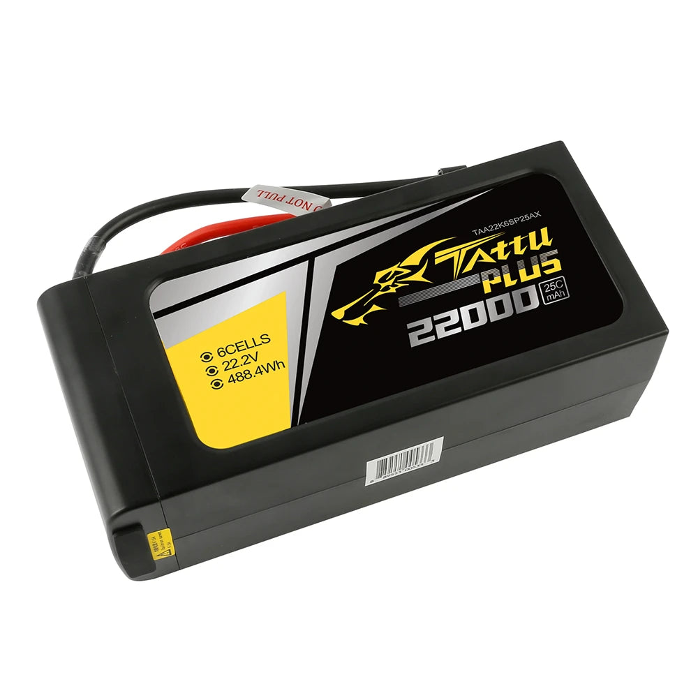 Tattu 22000mAh 6S 25C 22.2V Smart Lipo Battery | AS150 / XT150 Plug | Tattu Plus (New Version)
