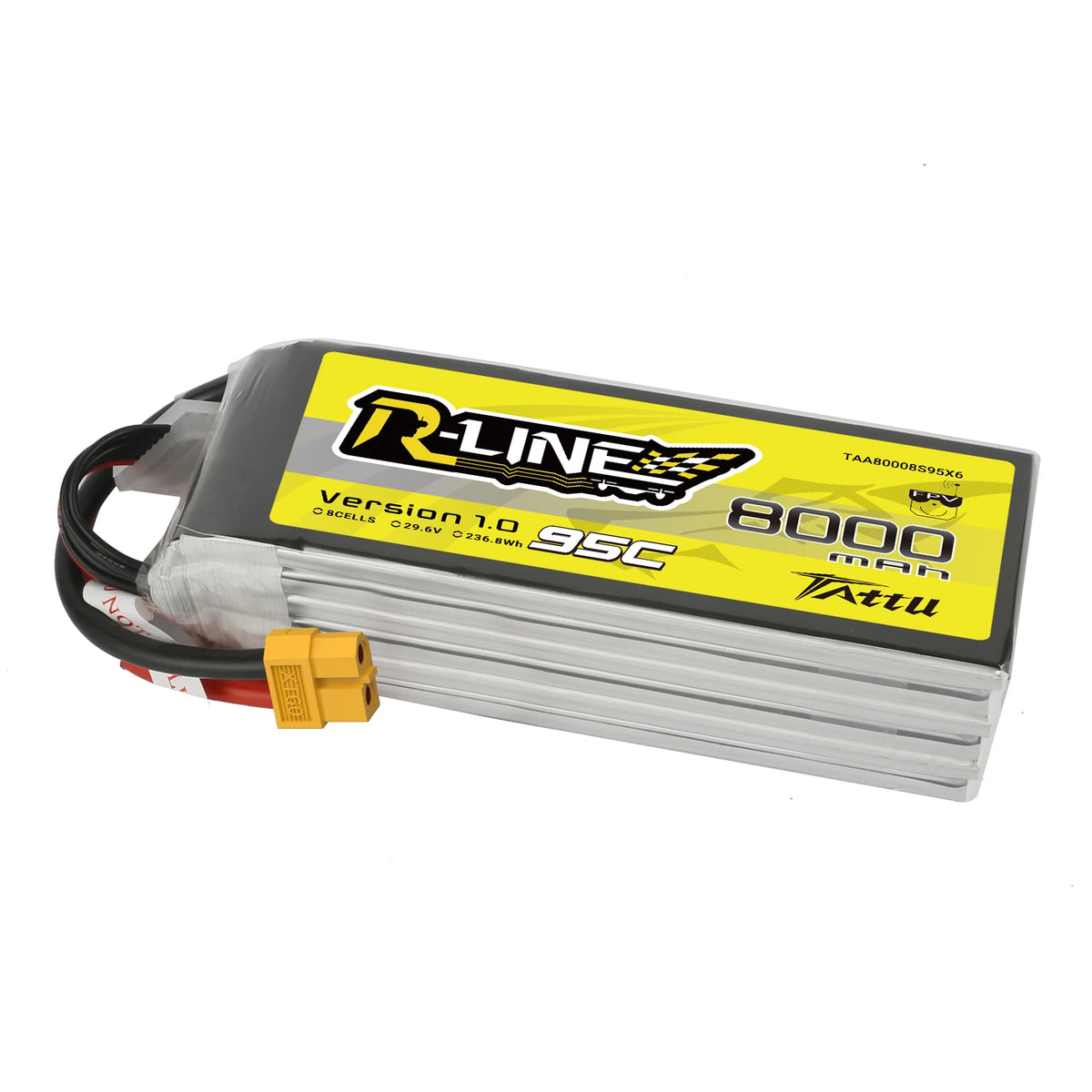 Tattu 8000mAh 8S 95C 29.6V Lipo Battery | XT60 Plug | R-Line 1.0