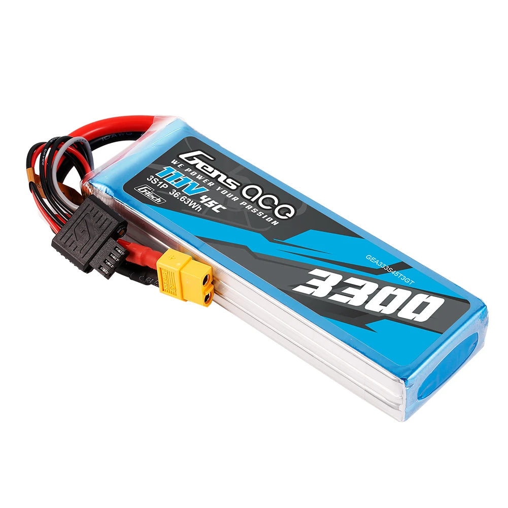 Gens ace 3300mAh 3S 45C 11.1V Lipo Battery | EC3+Deans | Air Classic