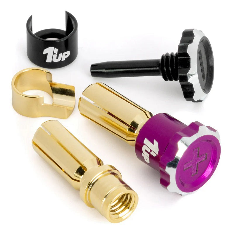 Lockdown Adjustable Bullet Plugs - 5mm - Purple/Black