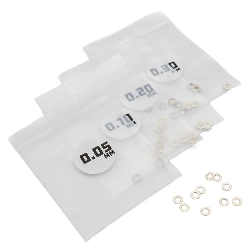 MicroTune Shims - 2.5mm ID x 0.05, 0.10, 0.20, 0.30 - 10pcs