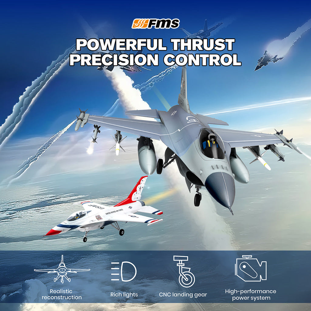 FMS EDF Jet 64mm F-16 Fighting Falcon, RTF / PNP