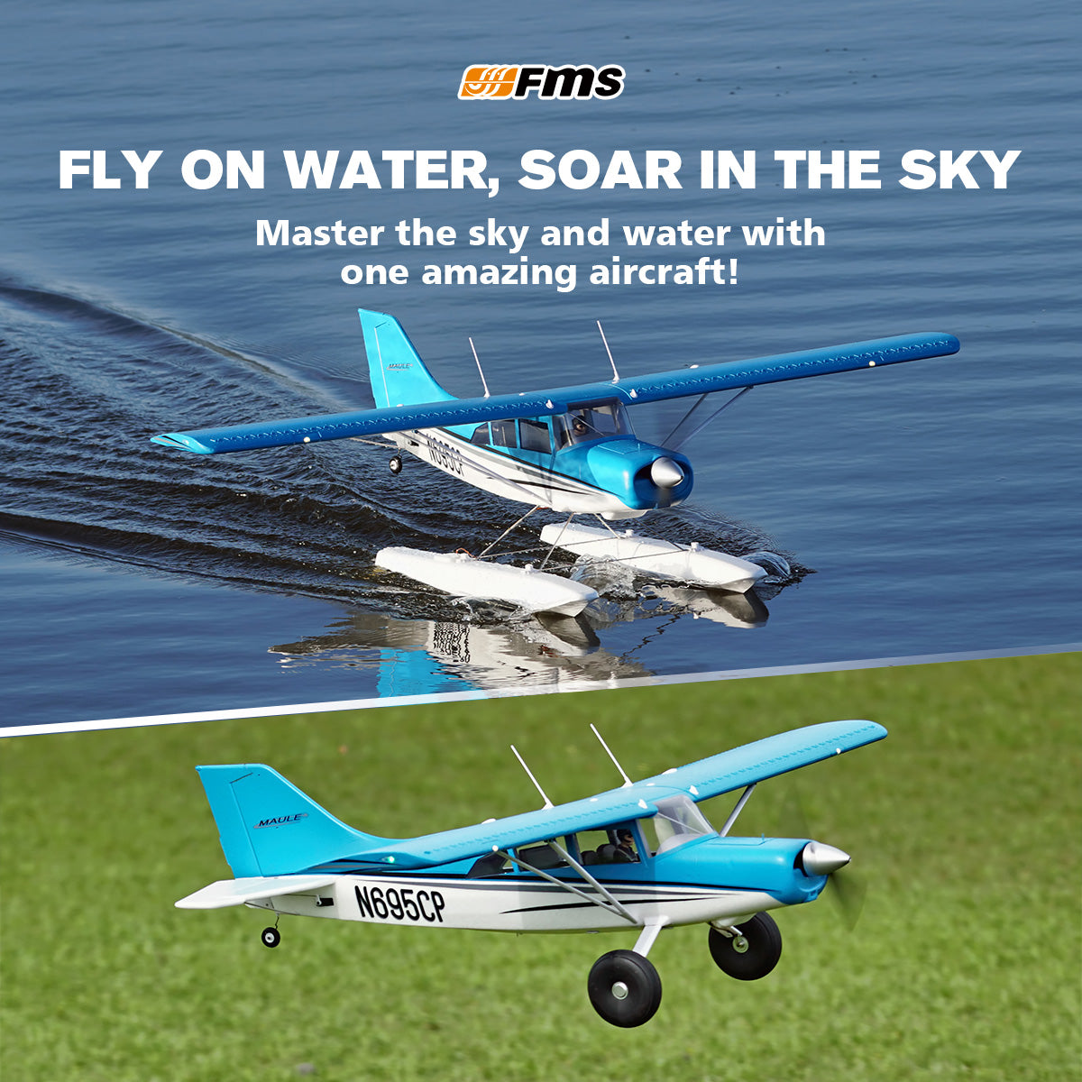 FMS 1500mm Maule with Floats RTF / PNP